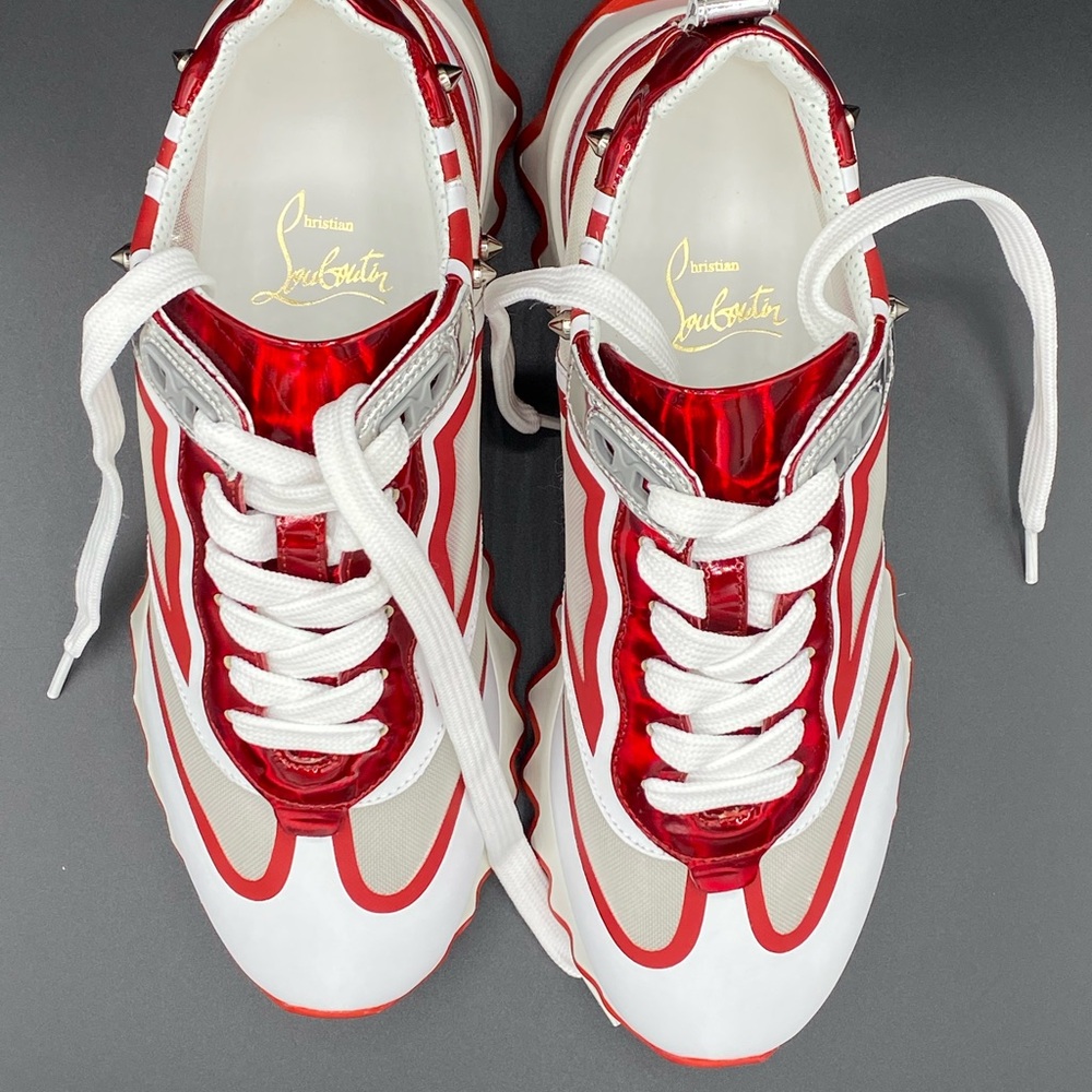Christian Louboutin White and Red Women’s Sneakers - Picture 7 of 7